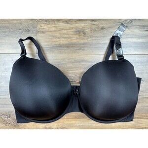 Torrid 46H Perfect T-Shirt Lightly Lined Bra 360 Back Smoothing Black NWT